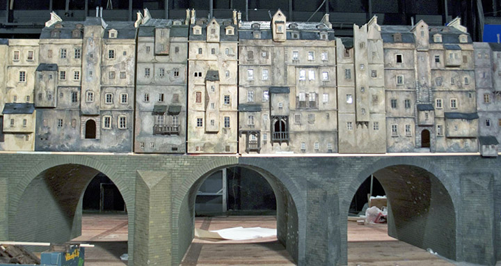 Pont au Change bridge model in Prague studios